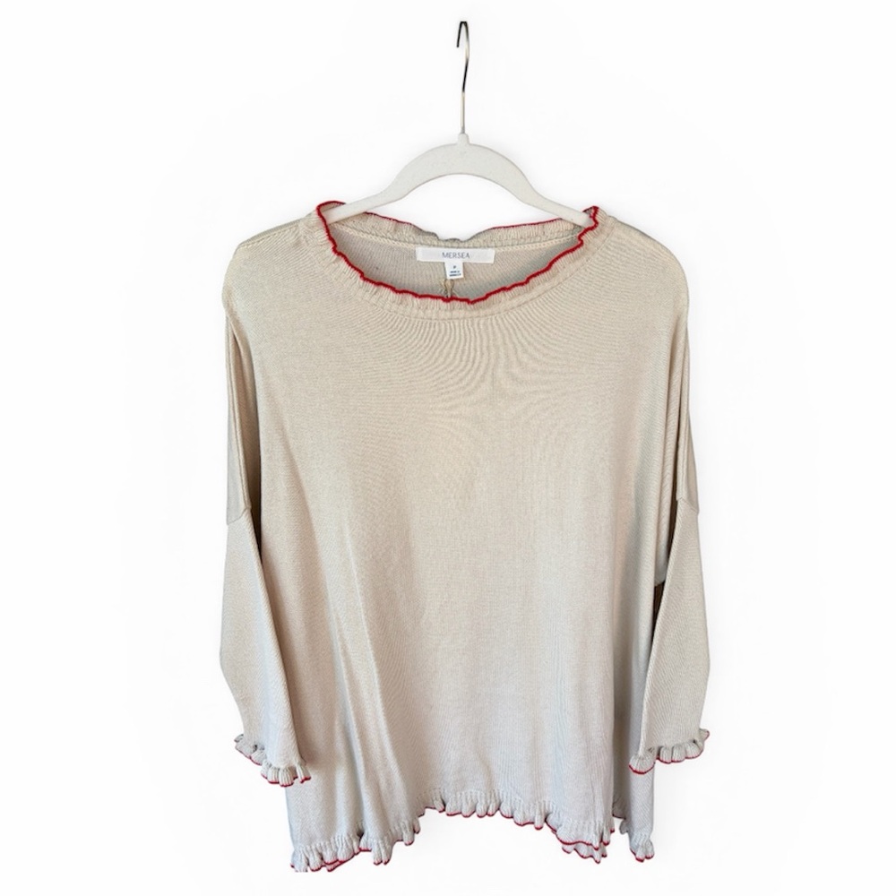 Mersea Catalina Cotton Ruffle Sweater